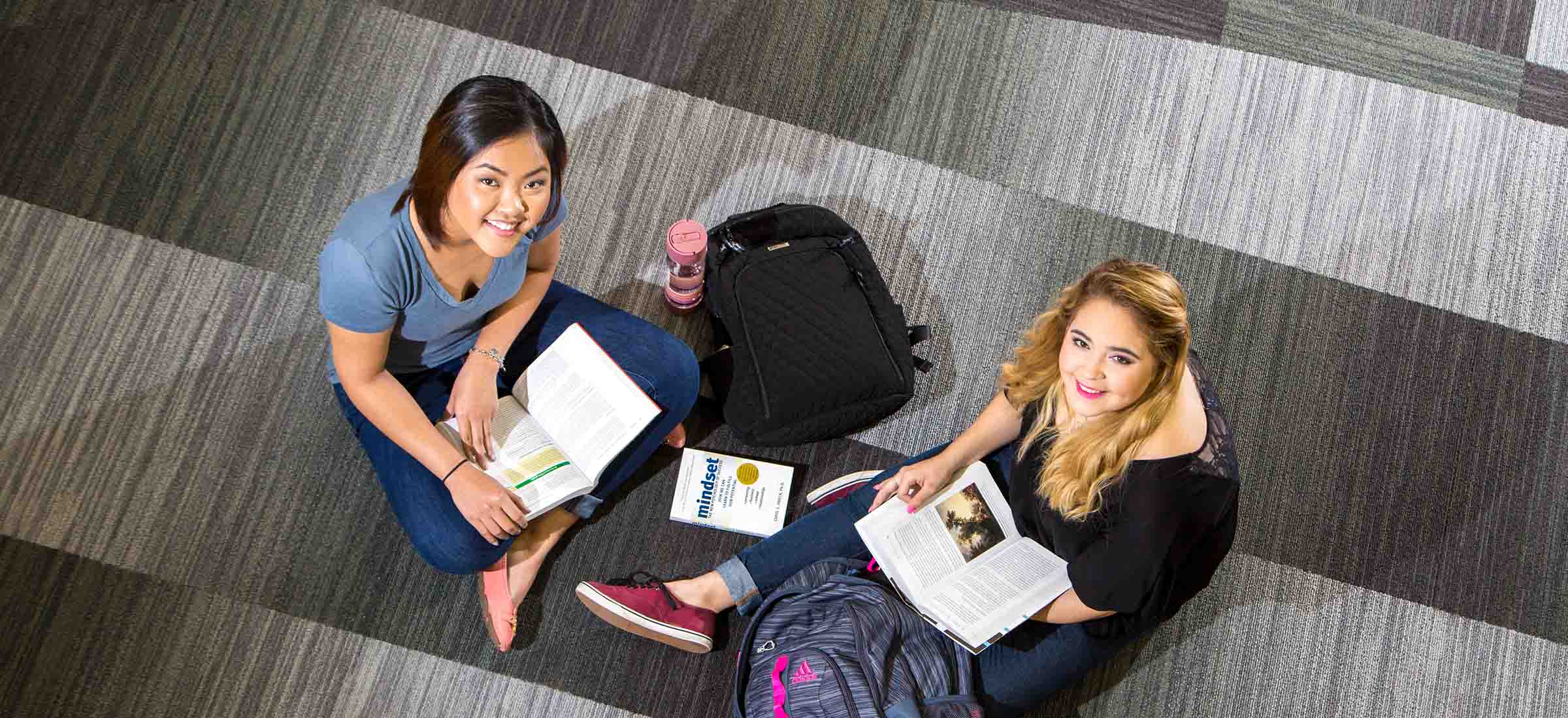 San Jacinto college students studying