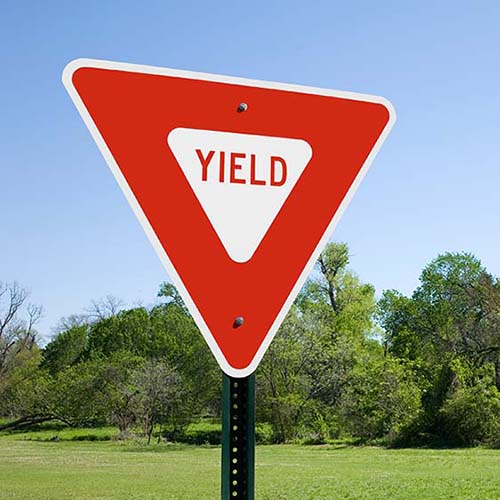 Vehicle Safety Yield Sign