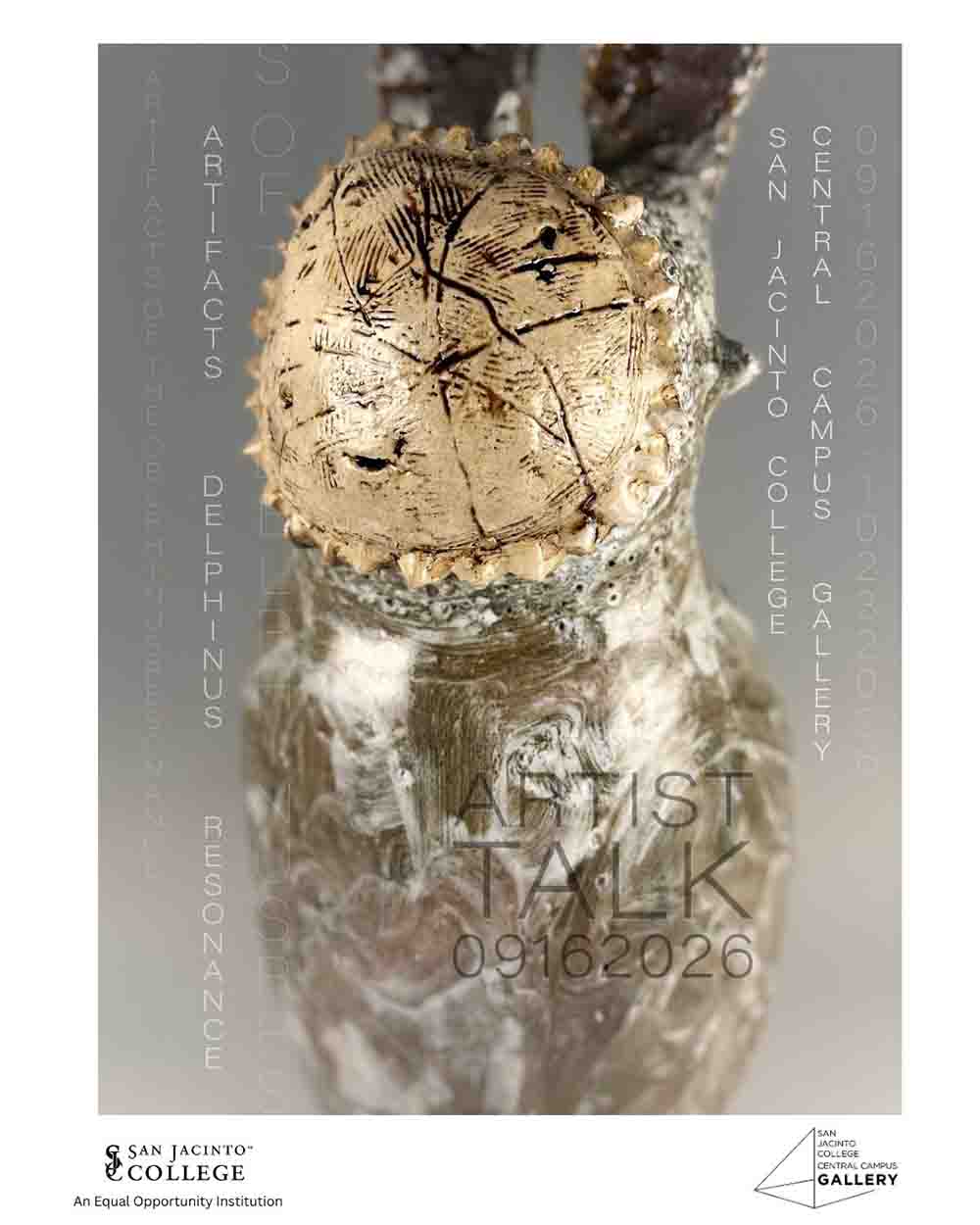 Christopher St. John, Delphinus Resonance, 2026. Stoneware, glaze,  34”x12”x12”