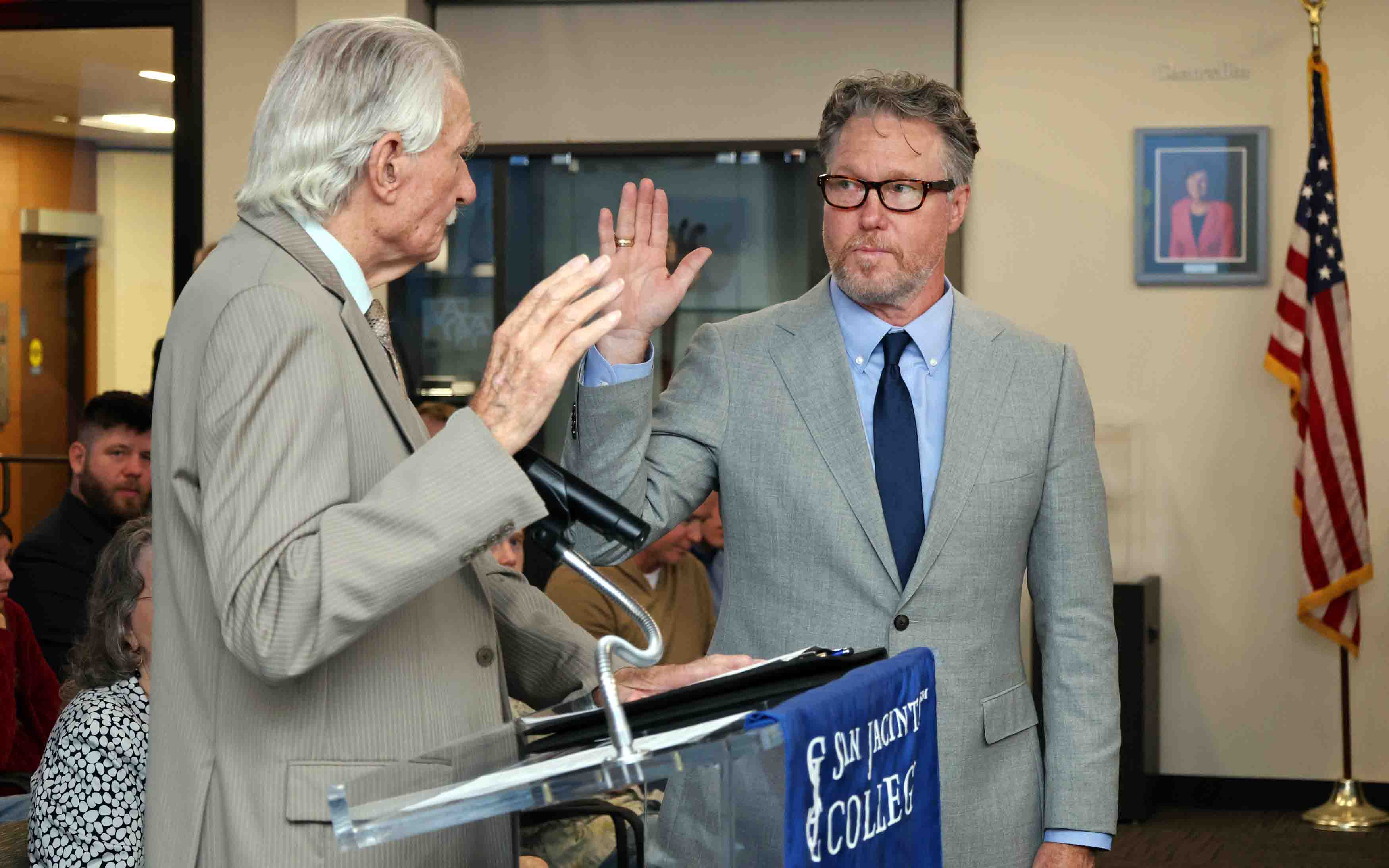 Chad Burke Board of Trustee Swearing In