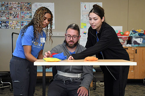 San Jacinto College occupational and physical therapy students collaborating